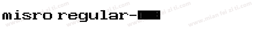 misro regular字体转换